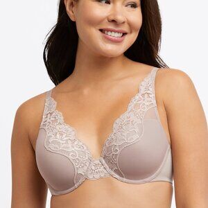 #1497 Bali One Smooth U Comfort Stretch Lace Underwire Bra Evening Blush